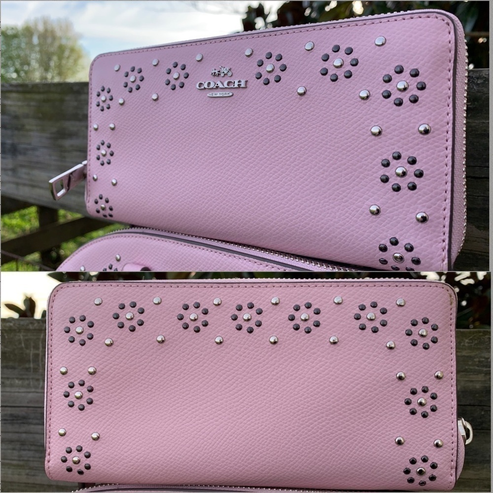 Coach 37238 Pink Rivets Studded Dome Waller and Sierra Bag - Picture 8 of 9